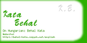 kata behal business card